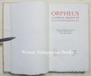 Orpheus. A Lyrical Legend ( 2 Volume Set ).