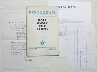 Item #67146 Pentagram Man and His Quest. Number Seven, New Series. Autumn 1967. [ "Roll Away the...