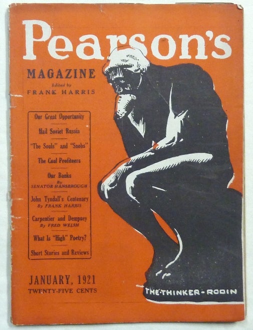 Item #67155 Pearson's Magazine, Volume 46, No. 7. January 1921. Frank HARRIS, contributor, related material Aleister Crowley.