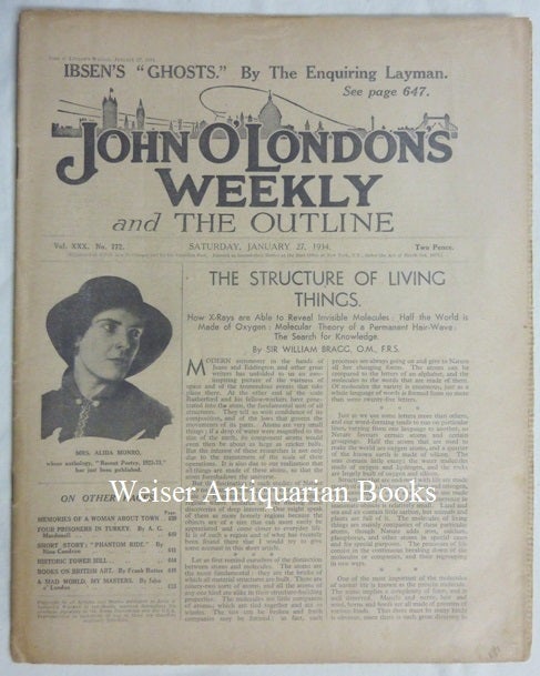 Item #67163 John O' London's Weekly. Vol. XXX. No. 772. Saturday, January 27 1934. Henry WILLIAMSON, authors, Aleister Crowley: related works.