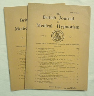 Item #67285 The British Journal of Medical Hypnotism, Vol. I, No. 1 (Sept. 1949) and Vol. I, No...