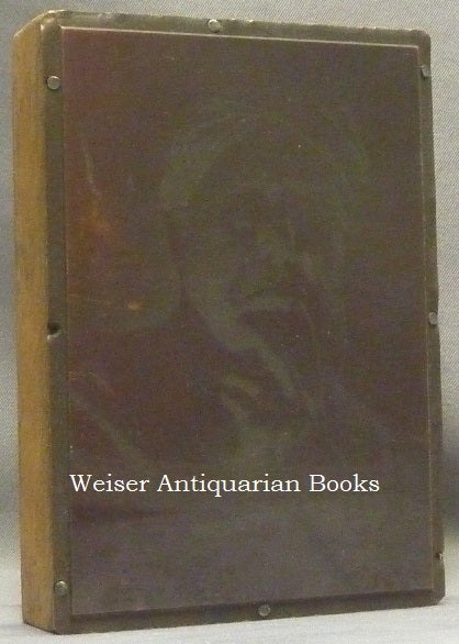 Item #67660 An Original Small Engraved Metal Printing Plate With a Photographic Portrait of Aleister Crowley Wearing a Turban That Was Used to Print the Illustration on the First Publication of "Liber Oz" in Postcard Format. Aleister - related material CROWLEY.