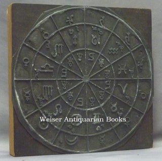 Item #67677 An Original Cast Metal Printing Plate of a Circular Astrological Diagram: The...