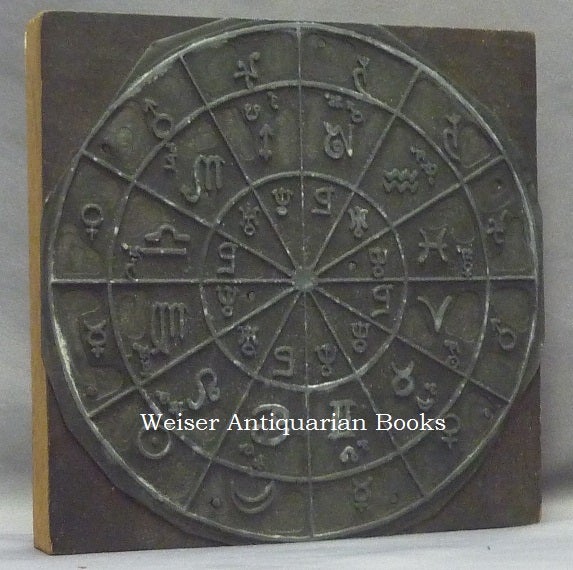 Item #67677 An Original Cast Metal Printing Plate of a Circular Astrological Diagram: The Essential Dignities of the Planets. Aleister - related material CROWLEY.