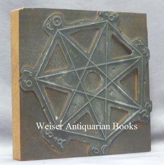 Item #67678 An Original Cast Metal Printing Plate of an Occult Diagram Depicting a Heptagram...