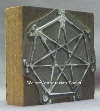 Item #67679 An Original Cast Metal Printing Plate of an Occult Diagram Depicting a Heptagram...