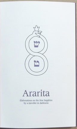 Ararita. Elaborations on the Star Sapphire by a Traveller in Darkness.