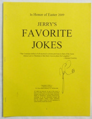 Item #67762 Jerry's Favorite Jokes. In Honor of Easter 2009. J. Edward CORNELIUS, "Jerry...