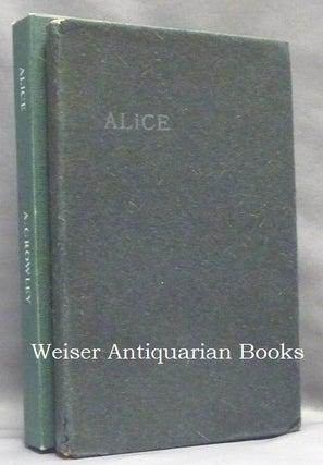 Item #67893 Alice: An Adultery. Aleister CROWLEY