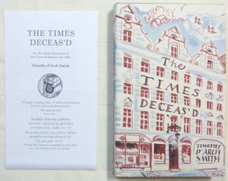 The Times Deceas'd. The Rare Book Department of the Times Bookshop in the 1960's (with related ephemera).