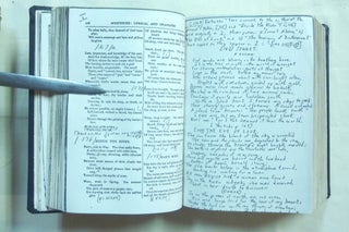 A unique facsimile copy of The Works of Aleister Crowley ("The Collected Works of Aleister Crowley" - 3 Volumes in 1) heavily annotated by Crowley scholar Roger Carey Staples with bibliographic notes, and corrections, ommitted passages etc. restored from Crowley's writings.