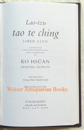 Tao Te Ching, Liber CLVII. The Equinox. Volume Three Number Eight.