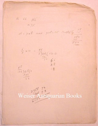 Item #68306 A single page with original holograph manuscript notes on Thelemic Qabalah. Aleister...