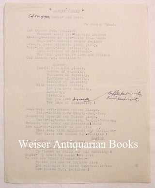 Item #68308 "Landed Gentry" A typescript with manuscript additions in Crowley's hand. Aleister...