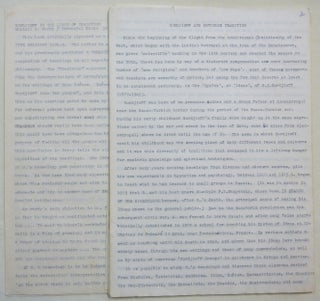 An original typescript of "Beelzebub and The Beast: A Study of the Teachings of George Gurdjieff and Aleister Crowley" [ together with a later copy and two apparently unpublished short typescript ].