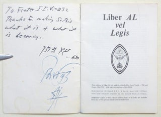 [ The Book of the Law ] Liber AL vel Legis.
