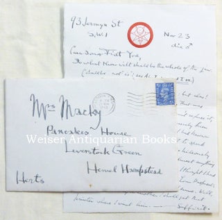 Item #68511 A handwritten (autograph) letter, signed, from Aleister Crowley to Soror Fiat Yod...