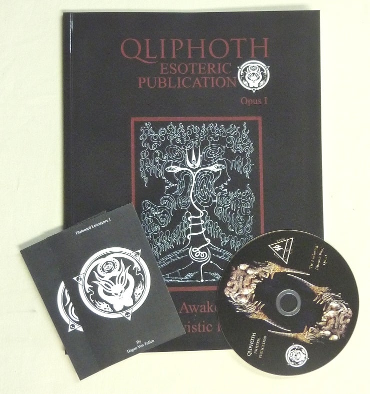 Item #68552 QLIPHOTH Esoteric Publication “The Awakening” (Atavistic Path) Opus I [ with audio CD ]. Edgar - KERVAL, including Dante Miel authors, Alexander Dray, Orryelle Defenestrate Bascule, S. Ben Qayin, Gregory Van Etten, Sean Woodward, Kyle Fite.