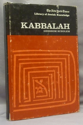 Item #69015 Kabbalah; The New York Times Library of Jewish Knowledge. Gershom SCHOLEM