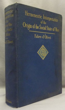 Item #69023 Hermeneutic Interpretation of the Origin of the Social State of Man and of the...