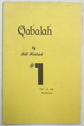 Item #69074 Qabalah, No. 1. An approach to learning the Tree of Life through Meditation Drawn...