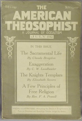 Item #69312 The American Theosophist. A Journal of Occultism ( Vol. XIV, No, 10, July, 1913...