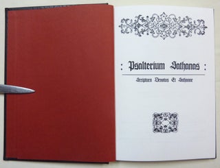 Psalterium Sathanas Containing the Scriptura Devotus et Sathanae in 2 volumes, Book I. Contemplative Verses for the Purposes of Devotional Practice and Book 2. (Two titles in One Volume.