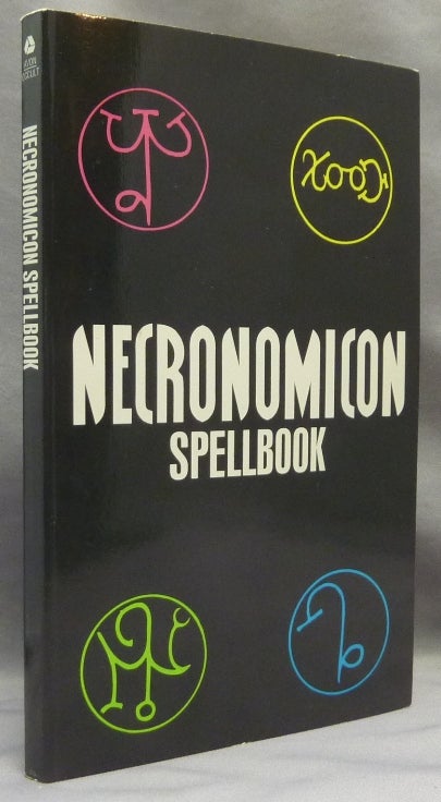 Item #69578 Necronomicon Spellbook. Necronomicon, with an inscription, original, publisher of the Necronomicon Larry "Kozmo" Barnes, SIMON -.