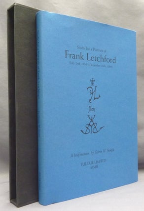 Item #69579 Study for a Portrait of Frank Letchford (July 2nd, 1916 - December 30th, 1998): a...