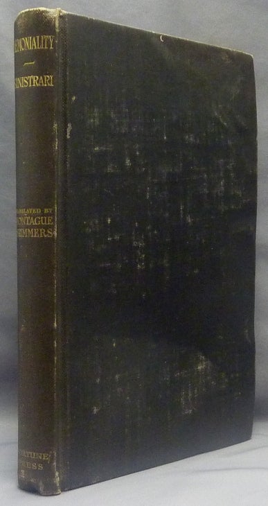 Item #69681 Demoniality. Ludovico Maria SINISTRARI, Introduction and, Translation, Rev. Montague Summers.