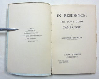 In Residence. The Don's Guide to Cambridge.
