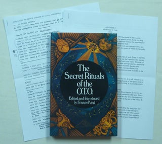 Item #70198 The Secret Rituals of the O.T.O. [ OTO ]. Aleister CROWLEY, Edited and, Francis King