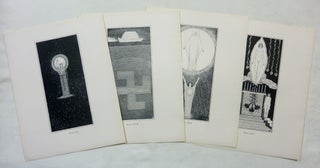 The Symbols of the Paths / The Great Symbols of the Paths [ 23 black & white tarot-type designs in folder ].