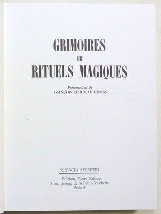 Grimoires et Rituels Magiques.