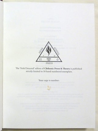Chthonic Prose & Theory.
