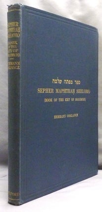 Sepher Maphteah Shelomo. (Book of the Key of Solomon). An Exact Facsimile of an Original Book of Magic in Hebrew. ...