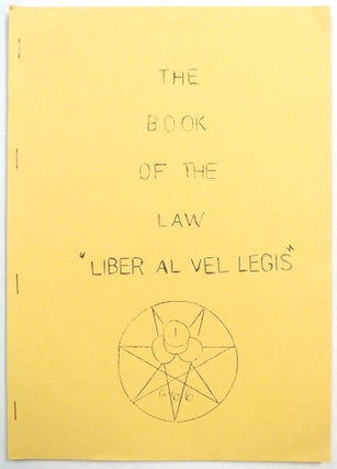 Item #70865 The Book of the Law Liber AL vel Legis. Aleister CROWLEY