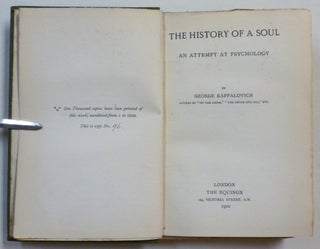 The History of a Soul. An Attempt at Psychology.