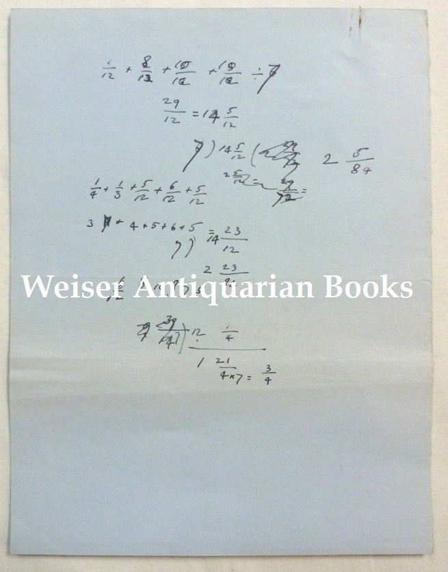 A Handwritten and Drawn Astrological Natal Chart, for Louis Umfraville