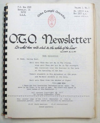 Item #71012 Issues 1 - 4 of "O.T.O. Newsletter," and issues 1 - 10 of "The Magical Link", bound...