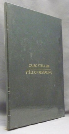 Item #71019 Cairo Stèla 666. Stele of Revealing. Aleister: related works CROWLEY, Terence DuQuesne