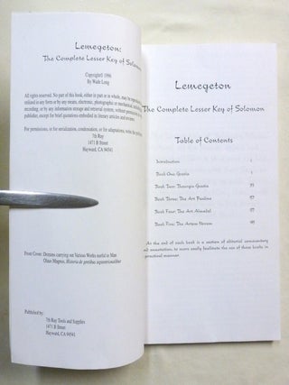 Lemegeton. The Complete Lesser Key of Solomon.