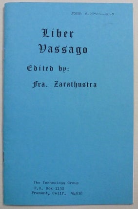Item #71748 Liber Vassago, Book One. Frater Zarathustra, aka Nelson White