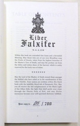 Liber Falxifer. The Book of the Left-Handed Reaper.