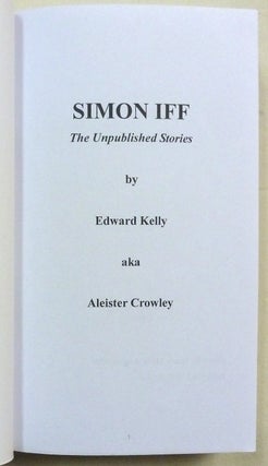 Simon Iff, the Unpublished Stories.
