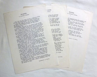 Single-page typescript copies of three short works by Crowley: "The Warrior", "The King and the Goddess" and "The Child"