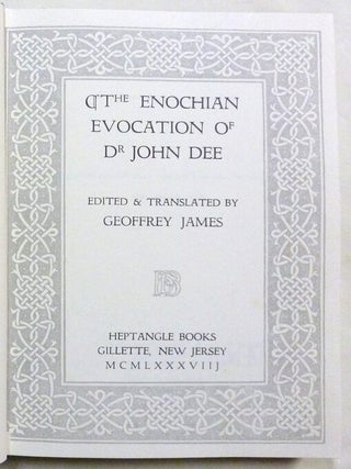 The Enochian Evocation of Dr. John Dee | Heptangle, Edited and ...
