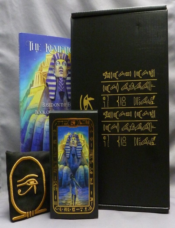 Item #72085 The Kemetic Tarot. A Boxed set Comprising the Book "The Kemetic Tarot. Based On the Egyptian Book of Coming Forth by Day" a Boxed Tarot Deck and a Black Silk-like Cloth Bag, Embroidered with an Ankh inside a Cartouche, in Which to Keep the Deck. All in original box - sealed in shrinkwrap. Michael COLES.