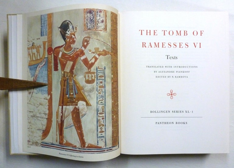 Item #72124 The Tomb of Ramesses VI Texts and Plates; Egyptian Religious Texts and Representations [ Bollingen Series XL ] ( 2 Volumes in Slipcase ). Egyptology, Alexandre - PIANKOFF, N. Rambova -.