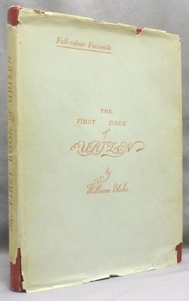 Item #72136 The Book of Urizen [ Cover title: The First Book of Urizen ]. William. With a....